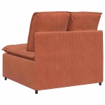 vidaXL Modul central canapea modulară cu perne roșu portocaliu 100 cm vidaXL Modul central canapea modulară cu perne roșu portocaliu 100 cm