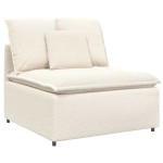 vidaXL Modul central canapea modulară cu perne, crem, 100 cm vidaXL Modul central canapea modulară cu perne, crem, 100 cm