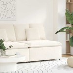 vidaXL Modul central canapea modulară cu perne, crem, 100 cm vidaXL Modul central canapea modulară cu perne, crem, 100 cm