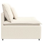 vidaXL Modul central canapea modulară cu perne, crem, 100 cm vidaXL Modul central canapea modulară cu perne, crem, 100 cm
