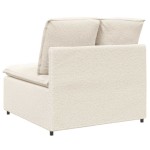vidaXL Modul central canapea modulară cu perne, crem, 100 cm vidaXL Modul central canapea modulară cu perne, crem, 100 cm