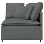 vidaXL Modul de colț pentru canapea modulară cu perne gri închis 100cm vidaXL Modul de colț pentru canapea modulară cu perne gri închis 100cm