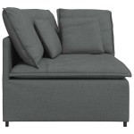 vidaXL Modul de colț pentru canapea modulară cu perne gri închis 100cm vidaXL Modul de colț pentru canapea modulară cu perne gri închis 100cm