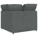 vidaXL Modul de colț pentru canapea modulară cu perne gri închis 100cm vidaXL Modul de colț pentru canapea modulară cu perne gri închis 100cm