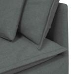 vidaXL Modul de colț pentru canapea modulară cu perne gri închis 100cm vidaXL Modul de colț pentru canapea modulară cu perne gri închis 100cm