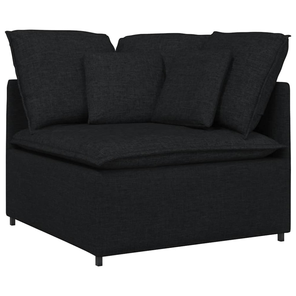 vidaXL Modul de colț pentru canapea modulară cu perne, negru, 100 cm