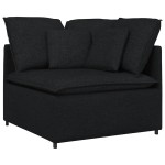 vidaXL Modul de colț pentru canapea modulară cu perne, negru, 100 cm