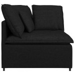 vidaXL Modul de colț pentru canapea modulară cu perne, negru, 100 cm