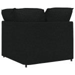 vidaXL Modul de colț pentru canapea modulară cu perne, negru, 100 cm
