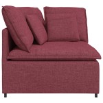 vidaXL Modul modular de colț pentru canapea cu perne, roșu vin, 100 cm