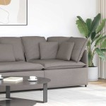 vidaXL Modul de colț pentru canapea modulară cu perne gri taupe 100 cm vidaXL Modul de colț pentru canapea modulară cu perne gri taupe 100 cm