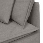 vidaXL Modul de colț pentru canapea modulară cu perne gri taupe 100 cm vidaXL Modul de colț pentru canapea modulară cu perne gri taupe 100 cm