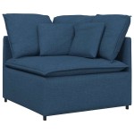 vidaXL Modul de colț pentru canapea modulară cu perne albastru 100 cm