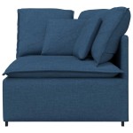 vidaXL Modul de colț pentru canapea modulară cu perne albastru 100 cm
