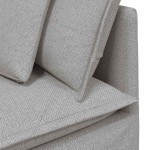 vidaXL Modul de colț pentru canapea modulară cu perne gri nor 100 cm vidaXL Modul de colț pentru canapea modulară cu perne gri nor 100 cm