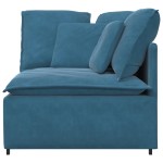 vidaXL Modul de colț pentru canapea modulară cu perne albastru 100 cm