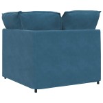 vidaXL Modul de colț pentru canapea modulară cu perne albastru 100 cm