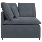 vidaXL Modul de colț pentru canapea modulară cu perne gri închis 100cm
