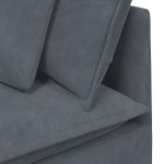 vidaXL Modul de colț pentru canapea modulară cu perne gri închis 100cm