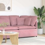vidaXL Modul modular de colț pentru canapea cu perne, roz, 100 cm