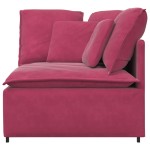 vidaXL Modul modular de colț pentru canapea cu perne, roșu vin, 100 cm