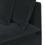 vidaXL Modul de colț pentru canapea modulară cu perne, negru, 100 cm vidaXL Modul de colț pentru canapea modulară cu perne, negru, 100 cm