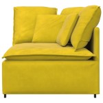 vidaXL Modul modular de colț pentru canapea cu perne, galben, 100 cm