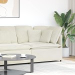 vidaXL Modul de colț pentru canapea modulară cu perne, crem, 100 cm vidaXL Modul de colț pentru canapea modulară cu perne, crem, 100 cm