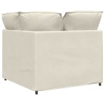 vidaXL Modul de colț pentru canapea modulară cu perne, crem, 100 cm vidaXL Modul de colț pentru canapea modulară cu perne, crem, 100 cm