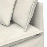 vidaXL Modul de colț pentru canapea modulară cu perne, crem, 100 cm vidaXL Modul de colț pentru canapea modulară cu perne, crem, 100 cm