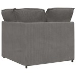 vidaXL Modul modular de colț pentru canapea cu perne gri deschis 100cm