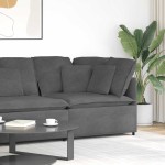 vidaXL Modul de colț pentru canapea modulară cu perne gri închis 100cm vidaXL Modul de colț pentru canapea modulară cu perne gri închis 100cm