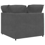 vidaXL Modul de colț pentru canapea modulară cu perne gri închis 100cm vidaXL Modul de colț pentru canapea modulară cu perne gri închis 100cm