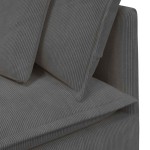 vidaXL Modul de colț pentru canapea modulară cu perne gri închis 100cm vidaXL Modul de colț pentru canapea modulară cu perne gri închis 100cm