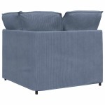 vidaXL Modul de colț pentru canapea modulară cu perne albastru 100 cm vidaXL Modul de colț pentru canapea modulară cu perne albastru 100 cm