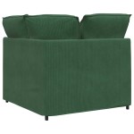 vidaXL Modul de colț pentru canapea modulară cu perne verde închis 100 cm