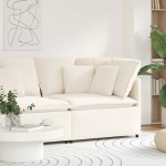 vidaXL Modul de colț pentru canapea modulară cu perne, crem, 100 cm vidaXL Modul de colț pentru canapea modulară cu perne, crem, 100 cm
