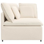 vidaXL Modul de colț pentru canapea modulară cu perne, crem, 100 cm vidaXL Modul de colț pentru canapea modulară cu perne, crem, 100 cm