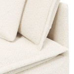 vidaXL Modul de colț pentru canapea modulară cu perne, crem, 100 cm vidaXL Modul de colț pentru canapea modulară cu perne, crem, 100 cm