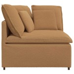 vidaXL Modul modular de colț pentru canapea cu perne, bej, 100 cm