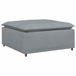 vidaXL Modul taburet modular pentru canapea, gri deschis, 100x100x48 cm