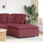 vidaXL Modul taburet modular pentru canapea, roșu vin, 100x100x48 cm