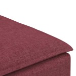 vidaXL Modul taburet modular pentru canapea, roșu vin, 100x100x48 cm