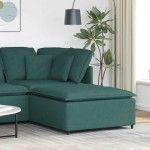 vidaXL Modul taburet modular pentru canapea, verde închis, 100x100x48 cm