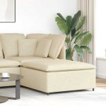 vidaXL Taburet modular pentru canapea, crem, 100x100x48 cm