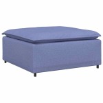 vidaXL Canapea modulară, taburet, albastru-deschis, 100x100x48 cm vidaXL Canapea modulară, taburet, albastru-deschis, 100x100x48 cm