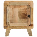 vidaXL Noptiera 2 buc 40x32x46 cm Lemn masiv Mango brut