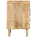 vidaXL Noptiera 2 buc 40x32x46 cm Lemn masiv Mango brut