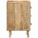 vidaXL Noptiera 2 buc 37x32x50 cm Lemn masiv Mango brut vidaXL Noptiera 2 buc 37x32x50 cm Lemn masiv Mango brut
