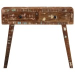 vidaXL Masă consolă, 90x32x75 cm, lemn masiv recuperat vidaXL Masă consolă, 90x32x75 cm, lemn masiv recuperat